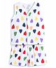 The Boo Boo Club Muslin Woven Sleeveless Hearts Printed Coordinating Tee & Shorts Set - White