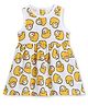 The Boo Boo Club Muslin Woven Sleeveless Ducks Printed Dress - White