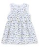 The Boo Boo Club Muslin Woven Sleeveless Alphabets Printed Dress - White