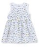 The Boo Boo Club Muslin Woven Sleeveless Alphabets Printed Dress - White