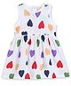 The Boo Boo Club Muslin Woven Sleeveless Alphabets Printed Dress - White