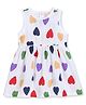 The Boo Boo Club Muslin Woven Sleeveless Alphabets Printed Dress - White