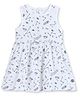 The Boo Boo Club Muslin Woven Sleeveless Space Theme Printed Dress - White