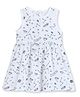 The Boo Boo Club Muslin Woven Sleeveless Space Theme Printed Dress - White