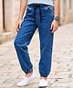 Pine Kids Cotton Woven Full Length Washed Jogger Style Jeans - Blue