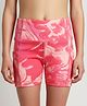Mackly Knit Abstract Printed  Shorts - Pink