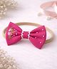 KNOTTY RIBBONS Bow Applique & Floral Embroidered Headband - Pink
