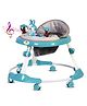 PLAYROOTS Multifunctional Baby Bear Face Walker with Removable Musical Tray & 2 Level Height Adjustment - Blue