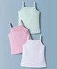 Babyhug 100% Cotton Single Jersey Knit Antibacterial Sleeveless Slips Pack of 3 - Multicolor