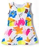 Doreme Single Jersey Knit Sleeveless Frock with Dreamer Print - Multicolor