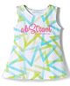 Doreme Single Jersey Knit Sleeveless Frock with Abstract Print - Multicolor