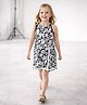Tiara Cotton Jersey Knit Sleeveless Floral Printed Jumpsuit - Black