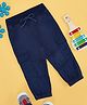 Pantaloons Baby Cotton Woven Cargo Styled Solid Joggers - Navy Blue