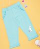 Pantaloons Baby Cotton Knit Bunny Printed Pant - Light Blue