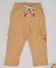 Pantaloons Baby Cotton Knit Typography Printed Pant - Khaki