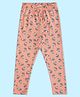 Pantaloons Junior Cotton Knit Unicorn Printed Leggings - Orange
