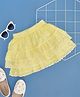 Pantaloons Junior Cotton Woven   Floral Embroidered Layered Skirt - Yellow