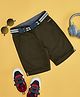 Pantaloons Junior Viscose Woven Solid Turn Up Hem Shorts - Olive Green