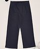 Pantaloons Junior Cotton Knit Flared Solid Pant - Navy Blue