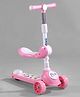 2-in-1 Kids Scooter with Foldable Seat - Pink | Compact Foldable| Adjustable Handle Height| LED Light-Up Wheels| Lean-to-Steer| Rear Foot Brake| Wide Anti-Slip Deck| Activity Gift for Kids