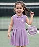 Babyhug Cotton Knit One Piece Dresses/Frocks Sleeveless Polo Neck Pleated Lavender 9-12 Months