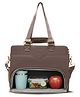 VAYA Zaelia Work Tote Bag for Women with Insulated Lunch Compartment | 14 inches Laptop Office Bag with Padded Sleeve | Shoulder Tote Bag for Work & Travel | Brown