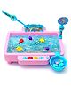 VGRASSP Magnetic Rotating Real Water Fishing Game Toy For Kids With Colorful Fishes, Fishing Rod And Net Scoop - Educational Musical Gift - Color May Vary