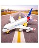 VGRASSP 360° Rotating Bump And Go Airplane Toy For Kids With Flashing 3D Lights And Sound Effects - Musical Airbus Gift For Toddlers And Kids - Color May Vary