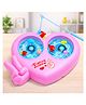VGRASSP Magnetic Rotating Heart Shape Fishing Game Toy For Kids With Real Water Pond - Educational Fish Catching Playset With Colorful Fishes & Fishing Rods - Color May Vary