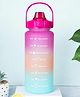 House Of Quirk 2 Litre 3D Sticker Water Bottle With Straw Unbreakable Water Bottles With Handle Leak Proof Drinks Bottle - Green