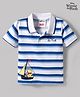 Babyhug Disney Cotton Knit Half Sleeves Polo T-Shirt With Winnie The Pooh Graphics - White
