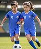 Pine Active Knit Half Raglan Sleeves T-Shirt & Shorts Set with France Football Print - Blue