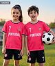 Pine Active Knit Half Sleeves T-Shirt With Shorts Football Set With Portugal Print - Red & Black