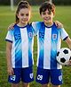 Pine Active Knit Half Sleeves Football Tee with Shorts Set - Blue