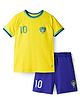 Pine Active Knit Half Sleeves Football T-Shirt & Shorts Set - Yellow