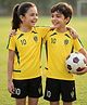 Pine Active Knit Raglan Sleeves T-Shirt & Shorts Football Set - Yellow
