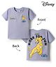 Babyhug Disney Single Jersey Knit Half Sleeves T-Shirt With Front & Back Lion King Graphics - Purple