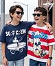 HoneyHap Disney Single Jersey Knit Drop Shoulder Sleeves With Mickey Mouse Graphics Pack of 2 - Multicolor