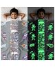 Famyo Grey Leo Glow in the dark Blanket for Kids