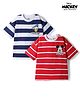 HoneyHap Disney Single Jersey Knit Half Sleeves T-Shirts with Mickey Mouse Graphics Pack of 2 - Multicolor