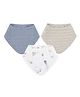 Crane Baby Muslin Bandana Bib Set Cove Collection, Pack of 3 - Sea Life