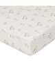 Crane Baby 100% Cotton Avery Collection Muslin Crib Fitted Sheet - Bunny
