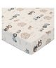 Crane Baby 100% Cotton Charlie Collection Muslin Crib Fitted Sheet - Tractor