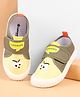 Cute Walk by Babyhug Velcro Closure Casual Shoes with Embroidery Detailing & Text Print - Yellow