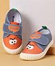 Cute Walk by Babyhug Velcro Closure Casual Shoes with Embroidery Detailing & Text Print - Orange