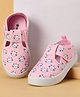 Cute Walk by Babyhug Velcro Closure Casual Shoes with Kitty Print - Pink