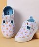 Cute Walk by Babyhug Velcro Closure Casual Shoes with Bear Print - Blue