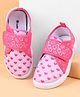 Cute Walk by Babyhug Velcro Closure Casual Shoes with Heart Print & Embroidery - Purple