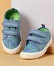 Cute Walk by Babyhug Velcro Closure Casual Shoes with Dino Pint - Blue