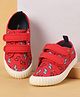 Cute Walk by Babyhug Velcro Closure Casual Shoes with Dino Pint - Red